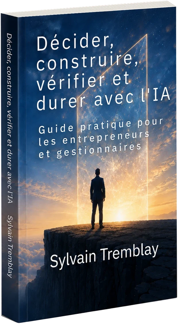 Le guide Décider, construire, vérifier et durer avec l'IA, vu de trois quarts